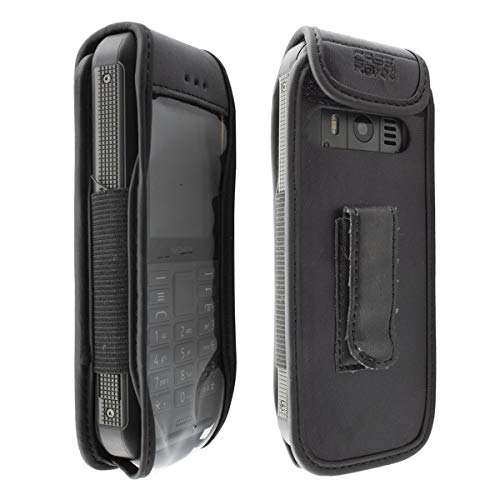 caseroxx Leather-Case with belt clip compatible with Nokia 800 Tough made from genuine leather