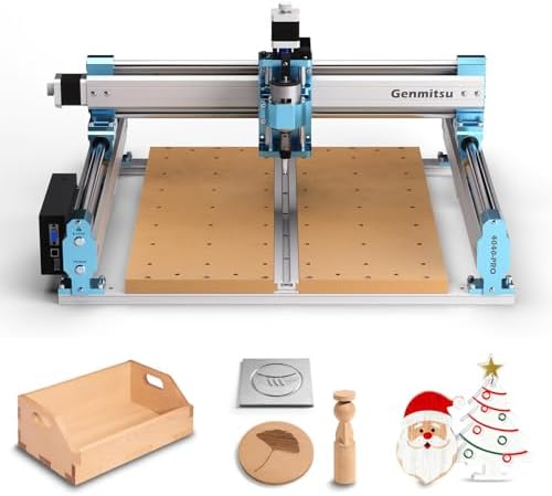 Genmitsu CNC Machine 4040-PRO for Wood Acrylic MDF Nylon Carving Cutting, GRBL Control, 3 Axis CNC Router Machine, Working Area 400 x 400 x 84mm (15.7” x 15.7” x 3.31”)