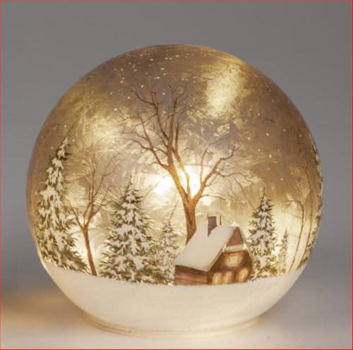 formano Winterkugel Weihnachtskugel Deko-Kugel Glaskugel Dekolampe mit...