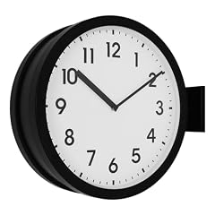 BESTIME 66289 A 15 Inch Double Sided Aluminum Wall Clock.Minimalist Designed Classic Station Clock photo BESTIME 66289 A 15 Inch Double Sided Aluminum Wall Clock.Minimalist Designed Classic Station Clock