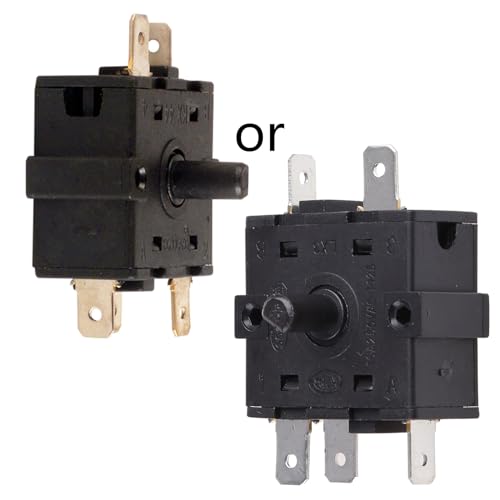 BEIDUOYANG Aquecedor elétrico de ambiente - Interruptor rotativo de 3 posições, conector de 5 pinos,
