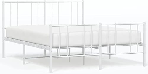 Miniatura 21 de YAFF Marco de cama de metal de 81.5 x 41.3 x 35.4 pulgadas, marco de cama de plataforma de acero resistente con cabecero, no necesita somier, sin