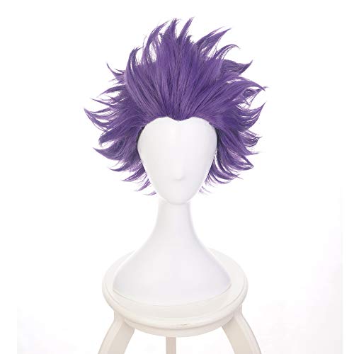 MUZI WIG Anime Cosplay Perücke mit Perückenkappe für My Hero Academia (Shinsou Hitoshi) Cover