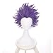 Produktbild Muzi Perücke kurz Anime Cosplay für My Hero Academia Shinsou Hitoshi Kunsthaar mit Perückenkappe, Violett