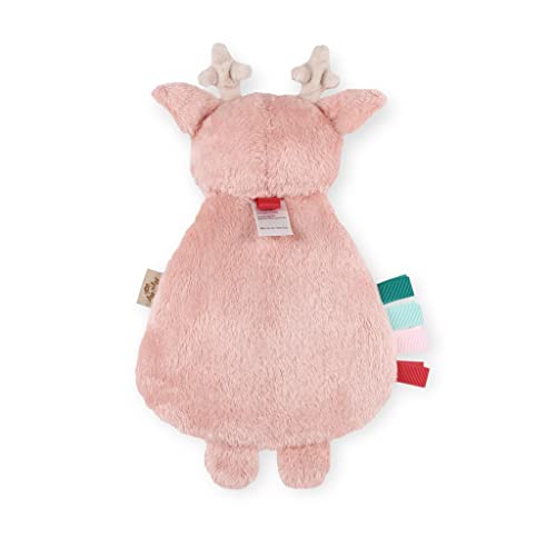 Itzy Ritzy - Itzy Lovey Including Teether, Textured Ribbons & Dangle Arms; Features Crinkle Sound, Sherpa Fabric And Minky Plush; Holly The Reindeer #TOP1