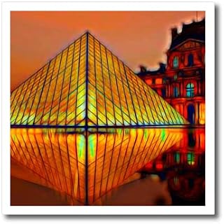 6x6 Iron on Heat Transfer for White Material - The Louvre Image of Light Infused Painting Light Infused Paintings