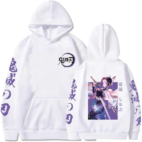BUIWOT Herren Hoodie Langarm Damen Hoodie Shinobu Kocho Oversize Sweatshirts Cosplay Cartoon Pullover Kawaii Kleidung XS-3XL-White||x_l BUIWOT Herren Hoodie Langarm Damen Hoodie Shinobu Kocho Oversize Sweatshirts Cosplay Cartoon Pullover Kawaii Kleidung XS-3XL-White||x_l