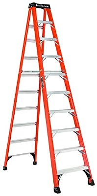 Louisville Ladder 10-Foot Fiberglass Step Ladder, 375-Pound Capacity, FS1410HD