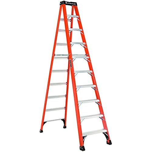 Louisville Ladder 10-Foot Fiberglass Step Ladder, 375-Pound Load Capacity, Type IAA, FS1410HD