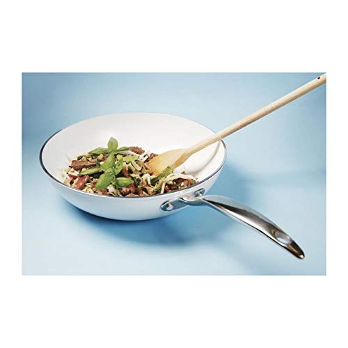 Wok alu Sitram Hegoa blanc de 28 cm pour plaque de cuisson - 2