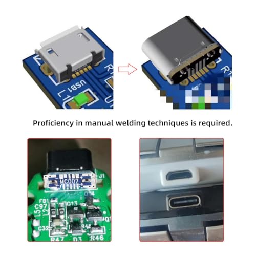 Réparer un port de charge avec le connecteur USB C à monter soi même micro USB 5 broches - 4