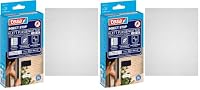 tesa Insect Stop COMFORT Fliegengitter für Fenster - Insektenschutz mit Klettband selbstklebend - Fliegen Netz ohne Bohren - anthrazit (durchsichtig), 100 cm x 100 cm (Packung mit 2)