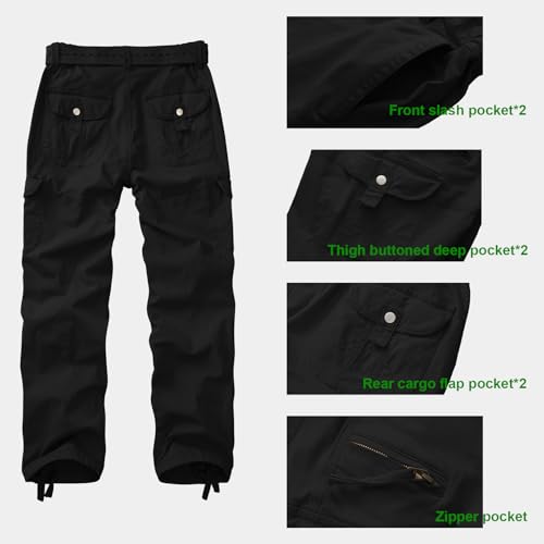Women's Cargo Pants Casual Y2K Streetwear Cotton Summer Travel Work Hiking Pants with 7 Pockets Combat Tactical4