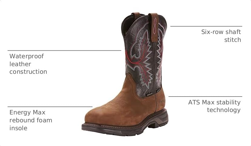 Image of ARIAT Men's Workhog Xt Coil Wide Square Toe Carbon Toe Work Boot