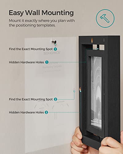 Songmics Rotating Photo Frames For 5 X 7 Inch Pictures, Double Glass, For Tabletop Display Or Wall Hanging, Mdf, Black, Set Of 2 #TOP5