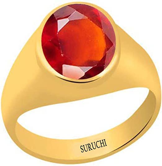 Suruchi Gems & Jewels Hessonite/Gomed 5.25 Ratti or 4.8 Carat Astrological Gemstone Panchdhatu 22K Gold Plated Ring for Men & Women (B08XY6NK74) Amazon Price History, Amazon Price Tracker