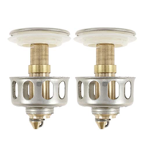 liuzhuo 洗面用ポップアップ排水栓 水部品 ドレイン 排水栓 洗面器 浴槽用排水口 排水用品 水栓材料 改装 キッチン用 排水用品 下水部品 銅製排水栓 (3個セット)