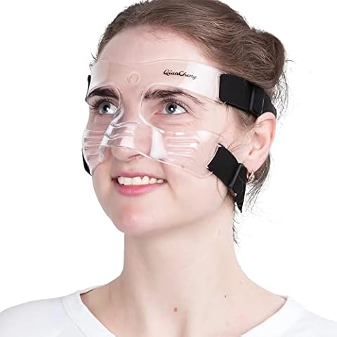 QianCheng Nose Guard Face Shield for Broken Nose for Women Teenagers, Protective Face Mask L5 Medium Size with Padding, QC-L5-M Cover