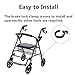 Replacement of Brake Clip for Rollator Wheelchair Transport Chair, Brake Clamp for Walker, Brake Grip Holder for Rollator, Brake Lock Clip, Rollator Parts Accessories (6)