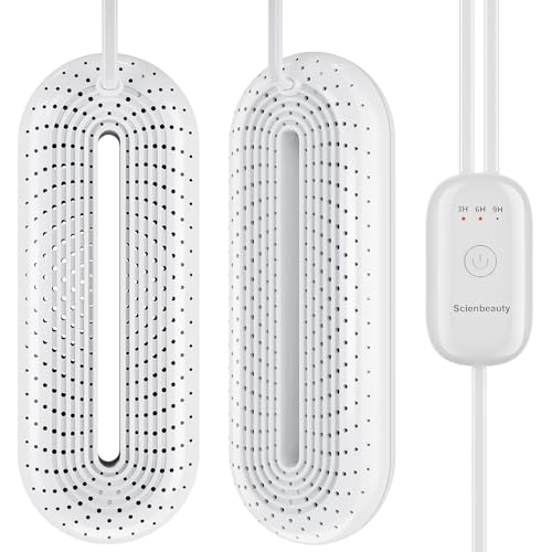 Scienbeauty Boot Dryer Shoes Dryer, Portable Footwear Dryers Machine with 3 Modes Timer for Shoes, Ski Boots, Gloves, Socks in Winter/Rainy Days(UK Plug)