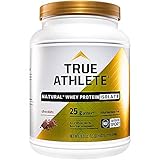 True Athlete Natural Whey Protein Isolate Chocolate, 25g of Protein per Serving Probiotics for...