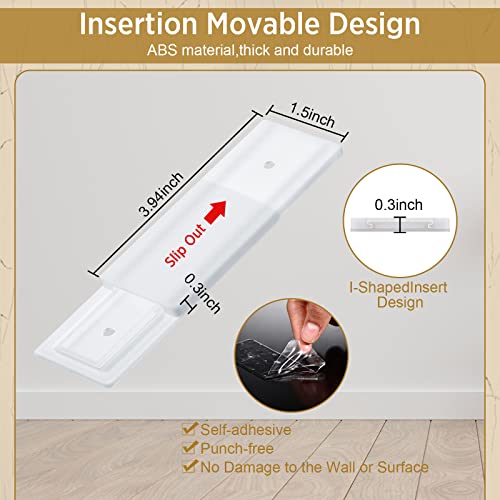 Yinkin 6 Piezas Soportes Adhesivos para Multitomas miniatura 2