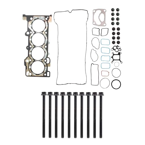 Image of DNJ HGB4318 Engine Cylinder Head Gasket Set with Head Bolt Kit, Complete Repair Set for 2015-2019 Ford Lincoln Explorer MKC Mustang 2.3L L4 16V DOHC 2300cc