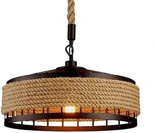 Suspension corde vintage et cage en fer pour ambiance loft chaleureuse