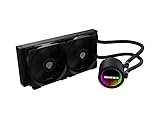 CPU Wasserkühlung CPU GENESIS Hydria HYDRIA 240, 2x 120 mm Ventilatoren, 4-poliger PWM-Pumpe, Luftdurchsatz 80 CFM, hohe Drehzahl 500-1550 U/Min, Intel und AMD, Contact Frame - Schwarz