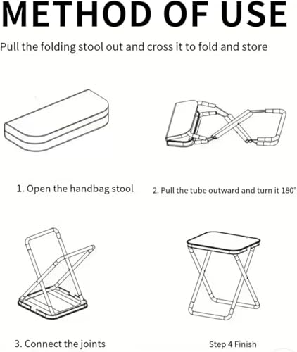 Image of Foldable Outdoor Chairs - Portable Camping & Hiking Stool, Compact Folding Stool for Fishing, Picnic, Travel, Multicolor, Lightweight, khurshi