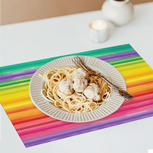 Sets de table en PVC multicolores pour repas de fête et terrasse - 8