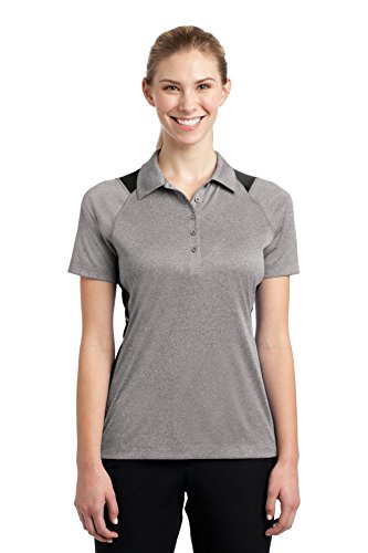 SPORT-TEK Ladies Heather Colorblock Contender Polo F20