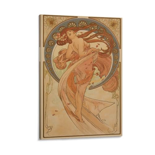 Photo à suspendre Mucha Dance Rose poster grand format déco chambre 60x90