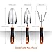 TACKLIFE Garden Tool Set, 3 Piece Stainless Steel Heavy Duty Gardening Kit with Soft Rubberized Non-Slip Handle - Trowel, Transplant Trowel and Cultivator Hand Rake - Garden Gifts for Parents GGT1A