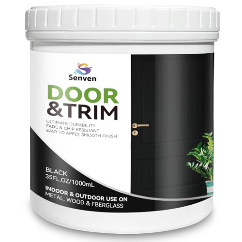 Black Door Trim Black Paint, Satin Black Paint For Door, Trim, Cabinet, Wood ...