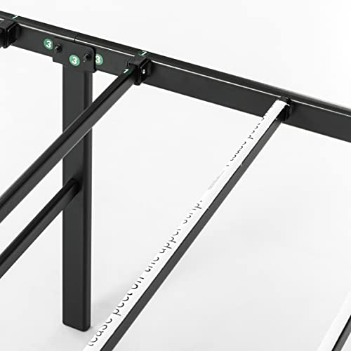 Image of Best Price Mattress 16 Inch Metal Platform Bed Frame, Heavy Duty Steel Slats, Black, Full (SPSC-16BK-F)