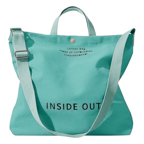 Image of Large Canvas Tote Bag for Women inside out Bag Crossbody Shoulder Bag with Adjustable Strap for Work Travel Shopping