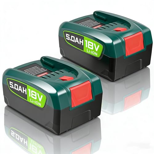 18V 5.0Ah Ersatzakku Kompatibel mit Bosch PBA PSB PSR Home & Garden, 5000mAh Lithium Akku für Gloria Akku Werkzeuge, Hochkapazität Ersatzbatterie für Bosch 18V Elektrowerkzeuge（2er Pack）