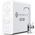 Thereye 8 Stage Reverse Osmosis System, 1000 GPD Tankless Reverse Osmosis Water Filter, Under Sink RO Water Filtration System, Reduce PFAS & TDS, Smart LED Faucet, 2:1 Pure to Drain, White
