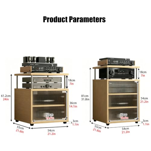 Mueble de audio Hi-Fi abierto para evitar el sobrecalentamiento de amplificadores y desorden 3
