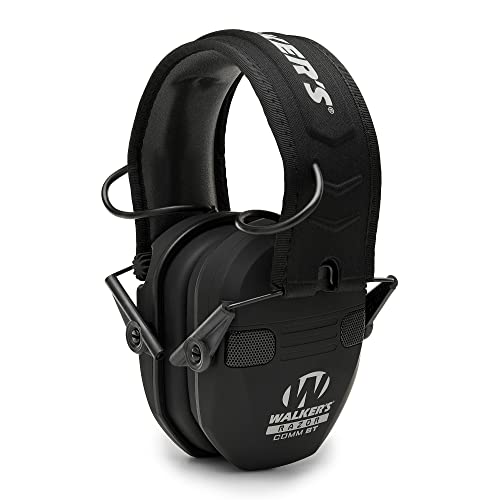 Walker's Razor Electronic Quad Muff w/Bluetooth | 4 Mics 360-Degree Sound Capture 23dB NRR Hearing Protection Range Shooting Earmuffs w/ 2 AAA Batteries, Black - Image 2