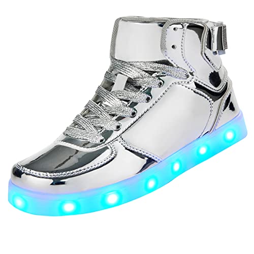 DIYJTS Kids LED Light Up Shoes, Fashion High Top LED...