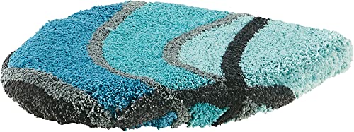 REDBEST WC-Deckelbezug Lynn türkis Größe 47x50 cm - mit Gummizug, Flauschiger Flor, pflegeleicht, Rutschhemmende Beschichtung