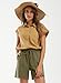 Libin Linen Shorts for Women High Waisted Lightweight Casual Summer Drawstring Comfy Beach Shorts Fashion Clothing, Army Green, L