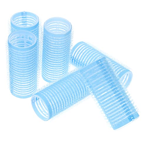 LALAFINA 6pcs Damp Hairdressing Plastic Long Grip Home Self-adhesive Portable Clips Tools- Medium Short Styling- All Sticky Bangs Adhesive Ers Curlers- Tools Heatless Women Self Curling, Random Color