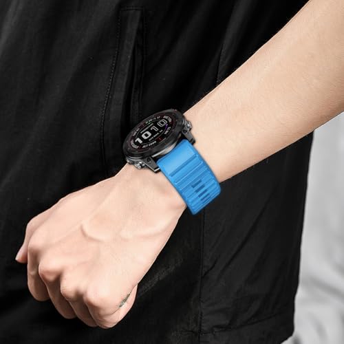 Image of Silicone Band for Garmin Enduro 3 2 /Fenix 8 pro /tactix 8 AMOLED 51mm /Fenix 7X /6X pro sapphire solar /5X plus, 26mm Quickfit Sprot Watch Strap Replacement for Descent Mk2i /3i /epix Pro /quatix 8 51mm