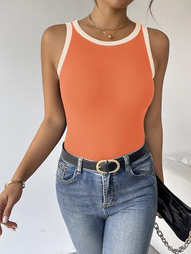 Zeagoo Womens Tank Top Racerback Crowl Neck Casual Basic Ribbed Knit Fitted Sleeveless Shirts S-XXL3