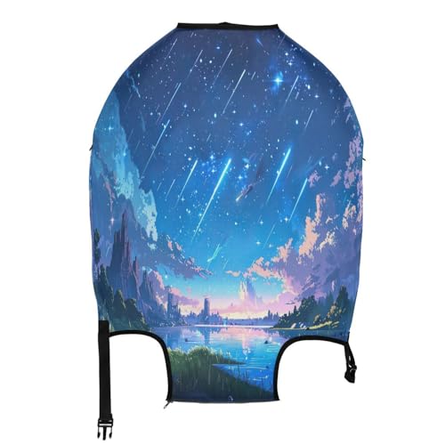 Joisal Anime Dreamy Shooting Stars Suit Case Cover Fit 18-32 Inch Suitcase Protector Cover Tsa Approved, Luggage Markers for Easy Identification2