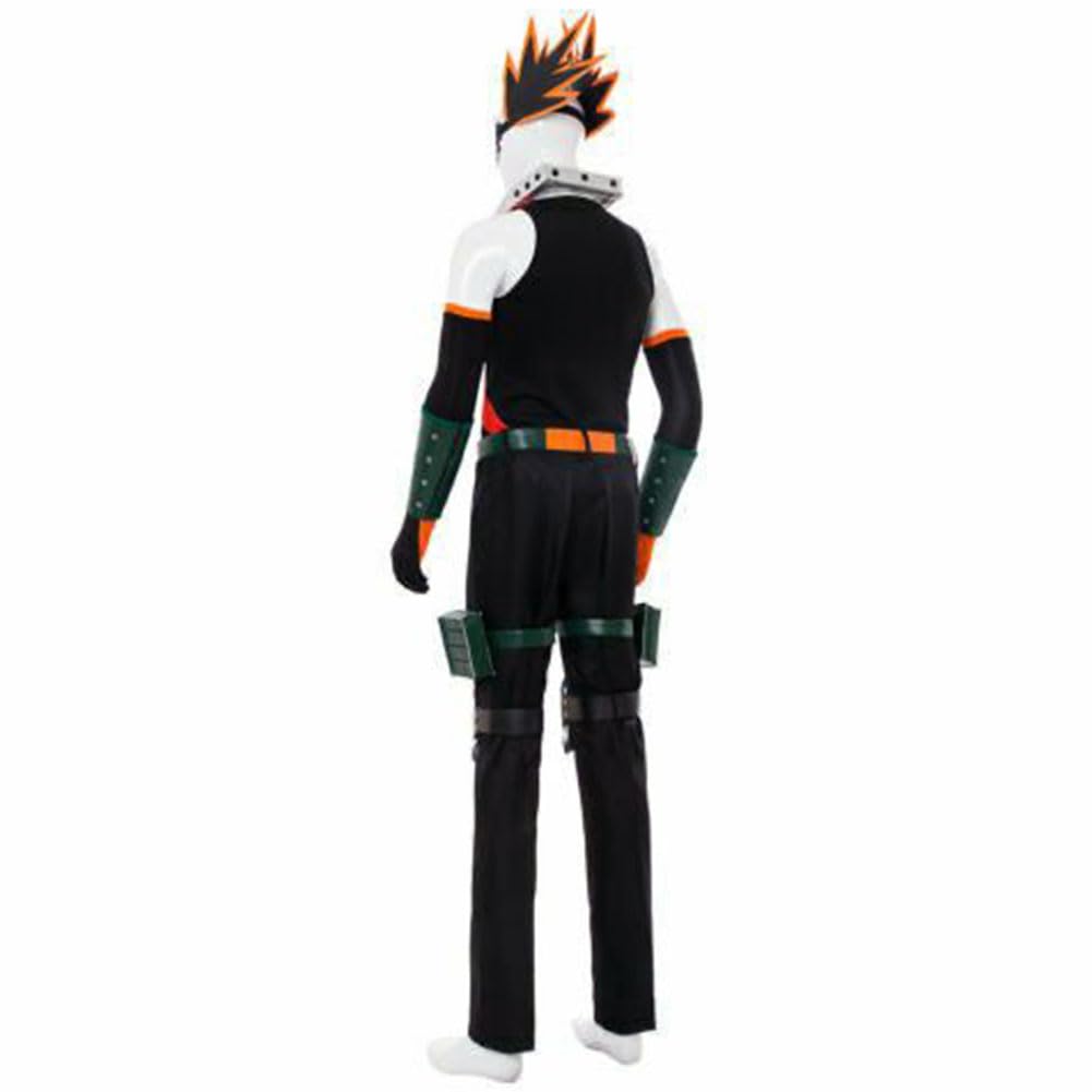 Zhongkaihua MHA - Disfraz de anime Bakugou Katsuki, conjunto completo de una sola pieza para Halloween, carnaval, fiesta, disfraz