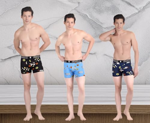 Image of Men's Nylon Stretch Printed Trunk | Ultra-Soft, Breathable Innerwear for Men | Stylish & Supportive Fit